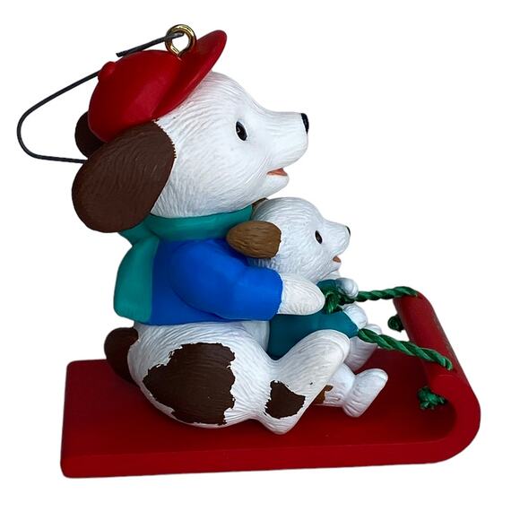 Hallmark Grandpa 1996 Ornament with Dalmatians On A Sled - Picture 8 of 8